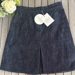 Chloe Indigo A-Line Denim Skirt